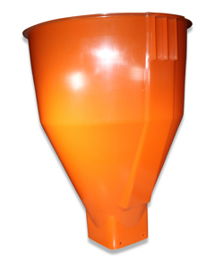 Top part f/hopper plastic 140L orange f/AM